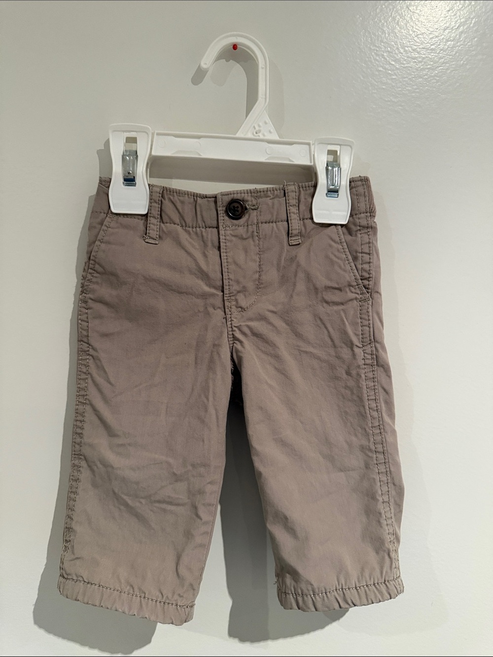 Baby Gap 6–12M Khaki Fleece-Lined Pants Baby Boy Pants Warm